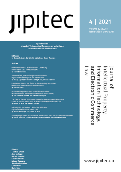 JIPITEC 12 (4) 2021 Cover